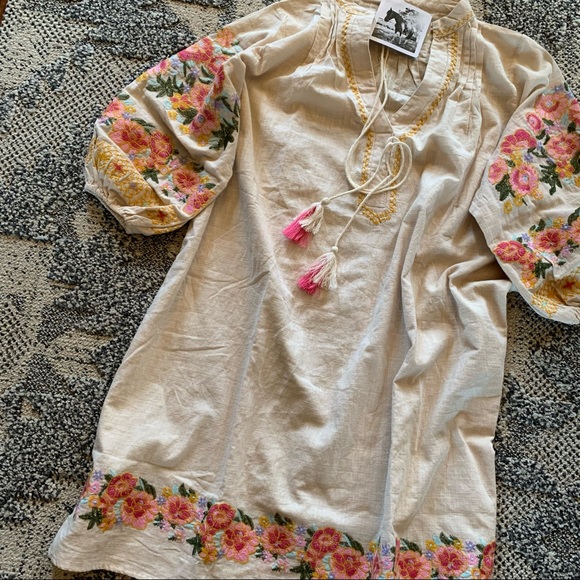 New Cleo Boho Gypsy Tassel Tunic Dress Top - Picture 3 of 12